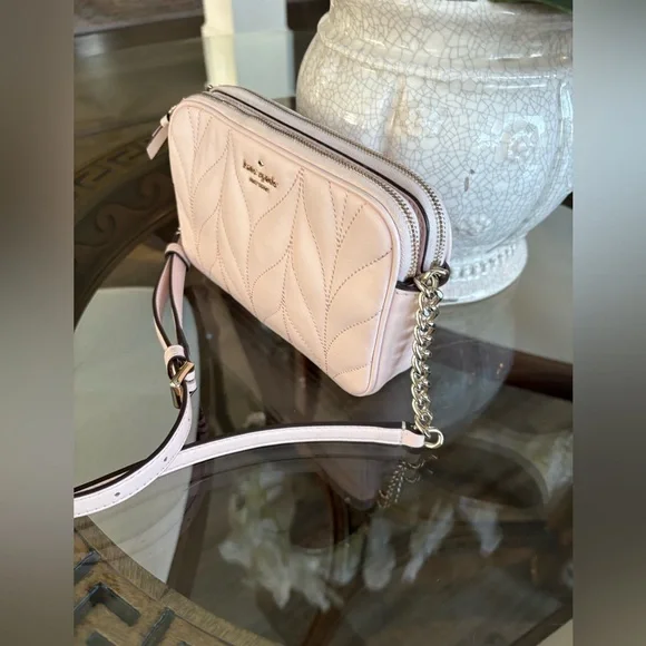 💗💗KATE SPADE KENDALL BRIAR LANE PALE PINK QUILTED LEATHER CROSSBODY BAG!💗💗 - Picture 3 of 10